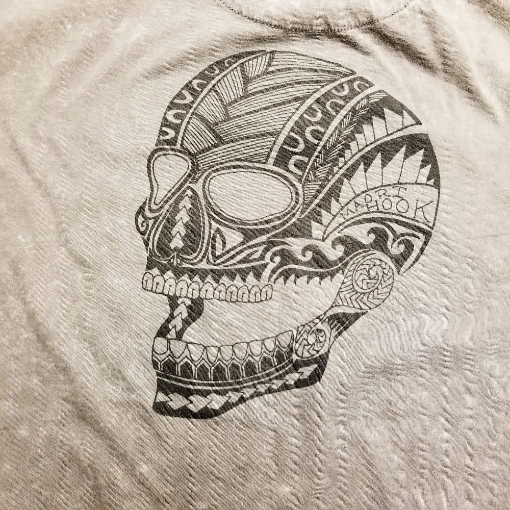 🌈FREE W/ BUNDLE Sugar Skull Cotton Gray T-Shirt sz XL - Picture 1 of 5